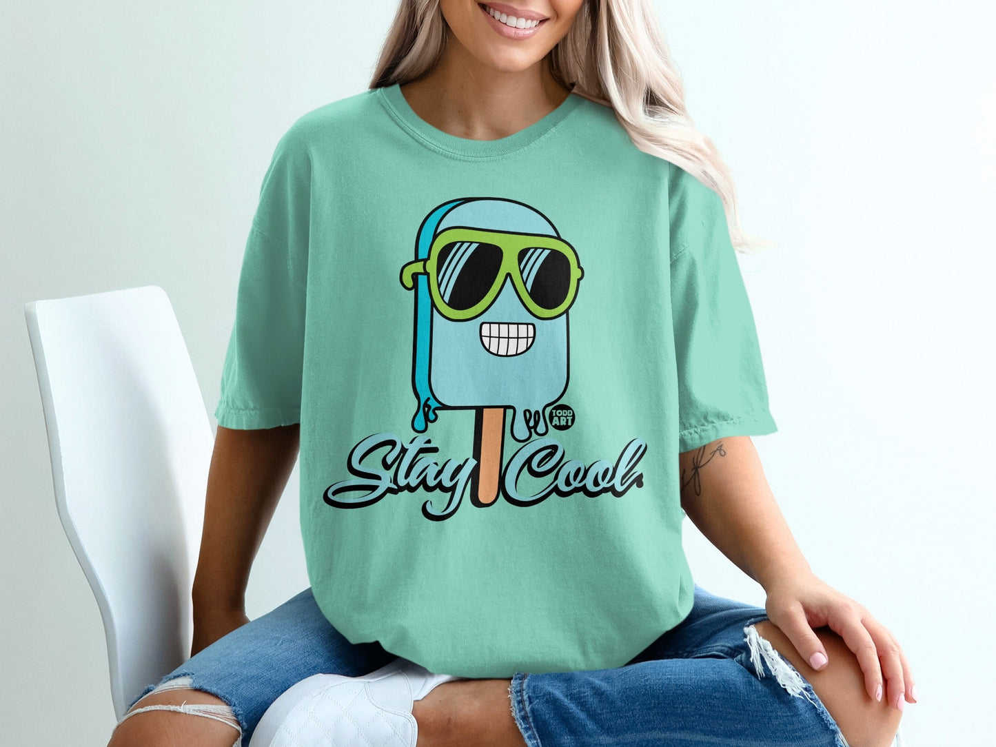 Stay Cool Popsicle Graphic Unisex T-Shirt Casual Wear