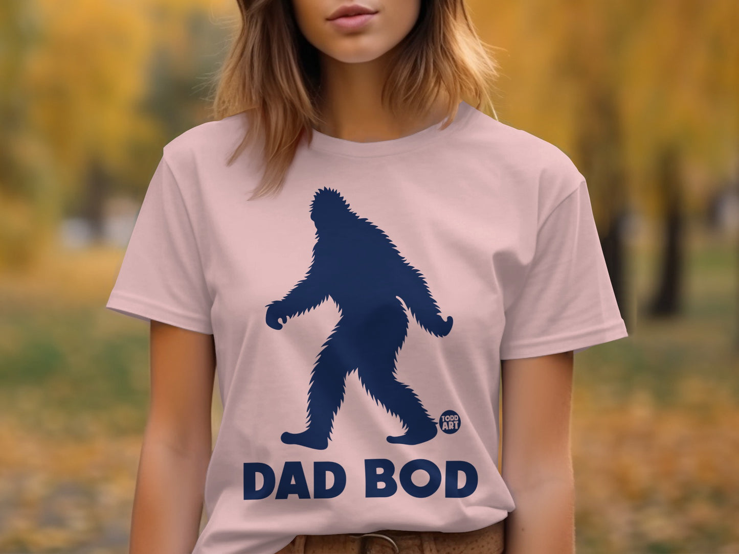 Dad Bod Bigfoot Funny Sasquatch Graphic T-Shirt