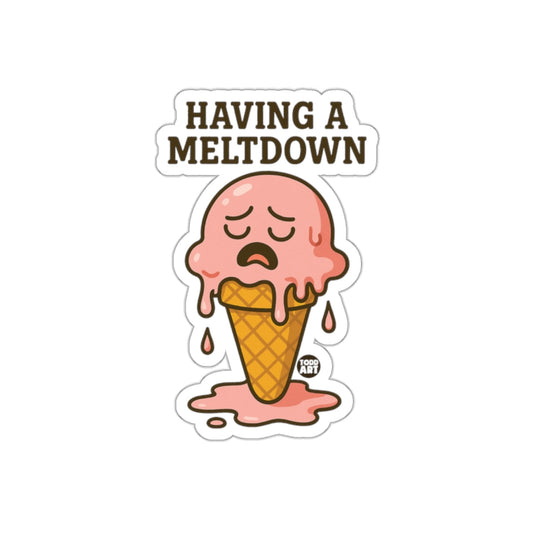 Having a Meltdown Ice Cream Sticker Product