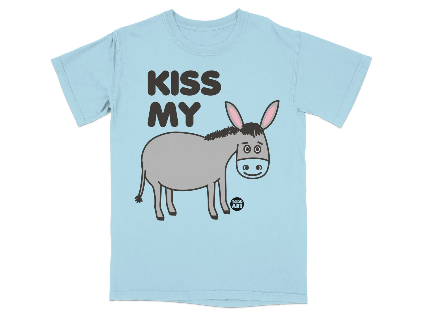 Kiss My Donkey Graphic Print Short Sleeve Shirt