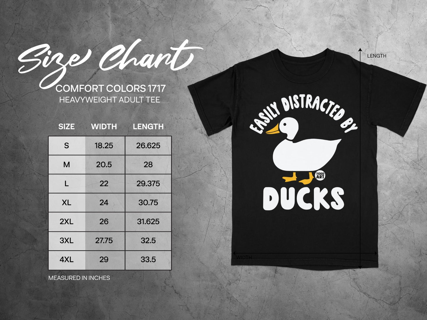 Easily Distracted by Ducks Adult Tee Shirt
