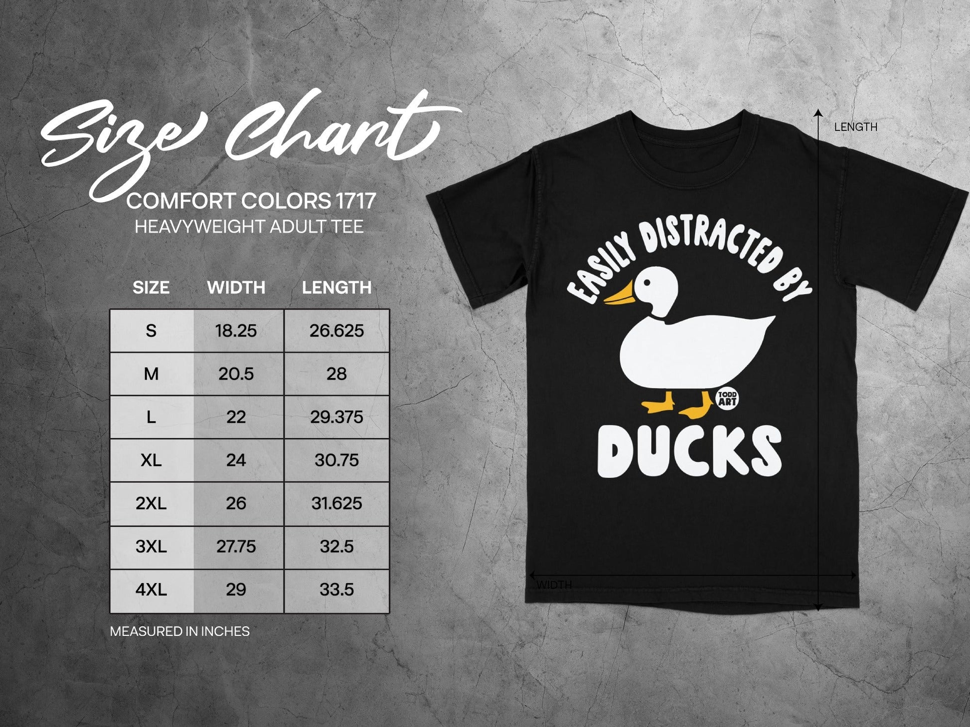 Easily Distracted by Ducks Adult Tee Shirt