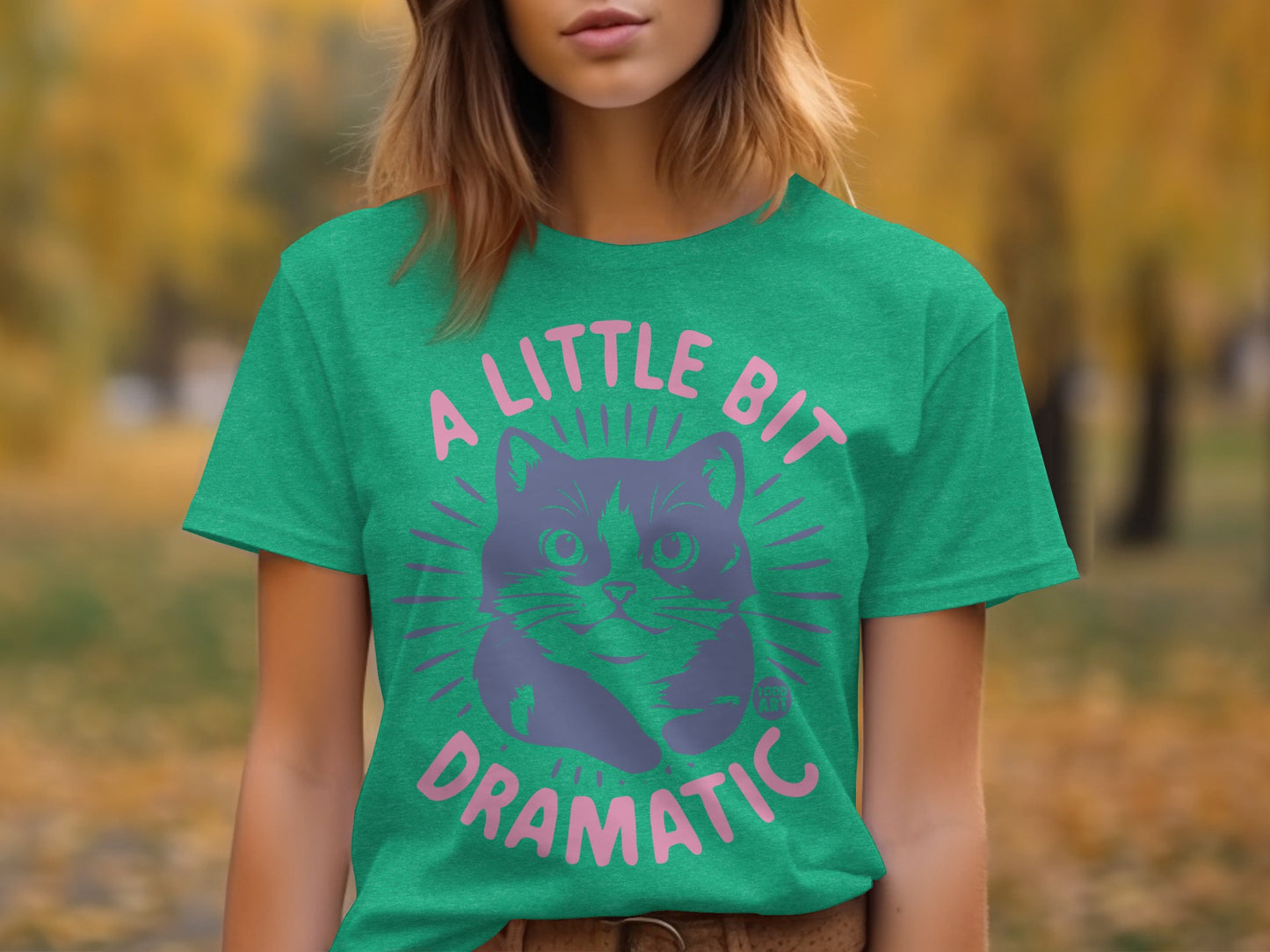 A Little Bit Dramatic Cat Graphic T-shirt