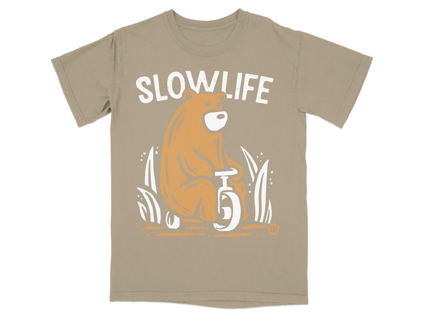 Slow Life Bear on Unicycle Graphic T-shirt