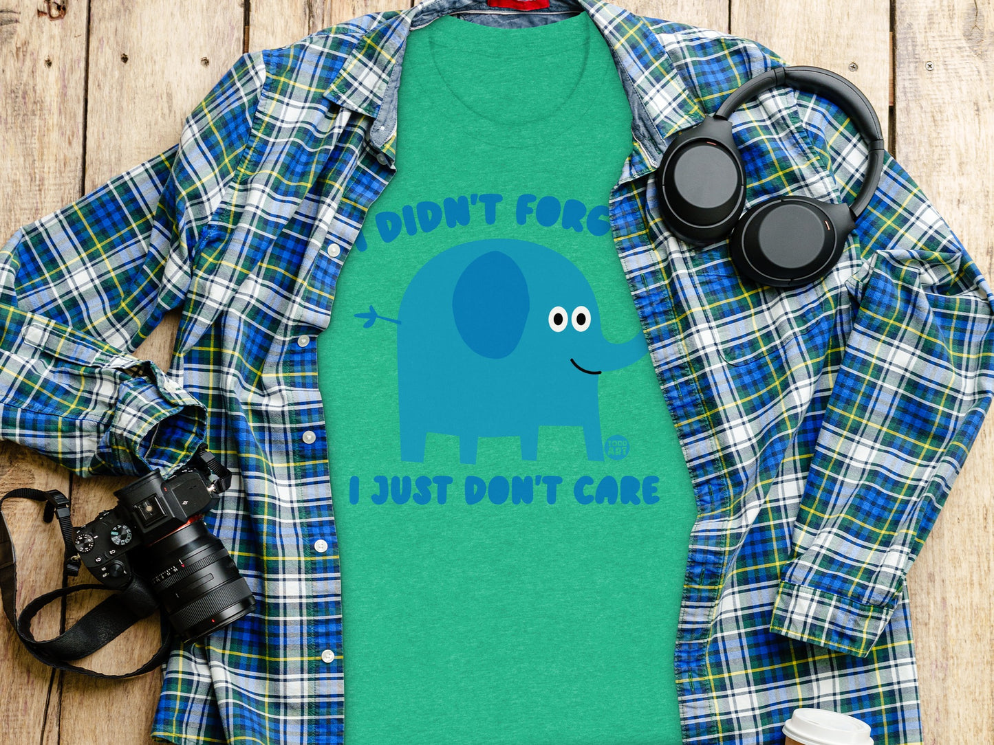Didn't Forget I Just Don't Care Blue Elephant Shirt