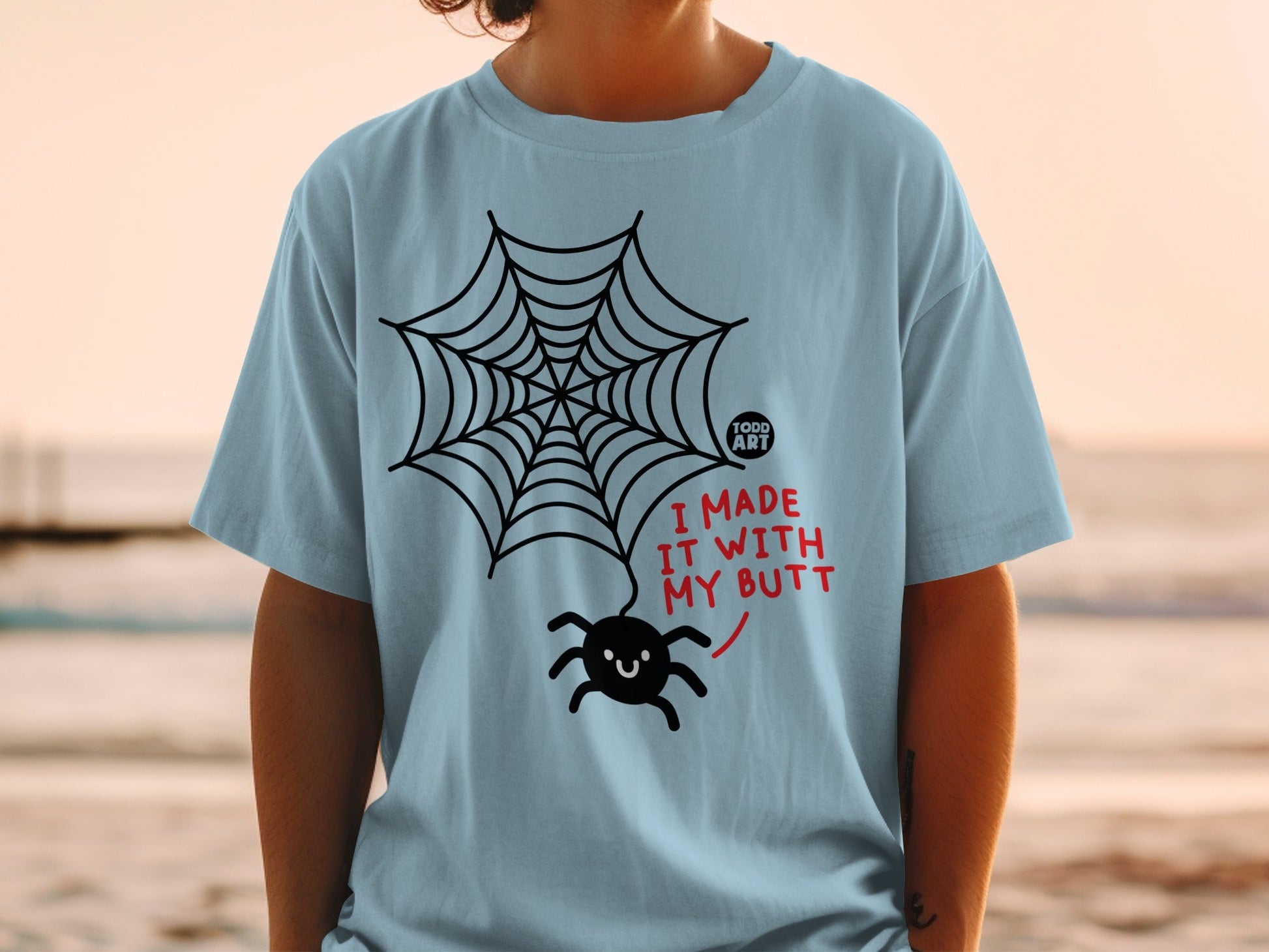 I Made It With My Butt Funny Spider T-Shirt
