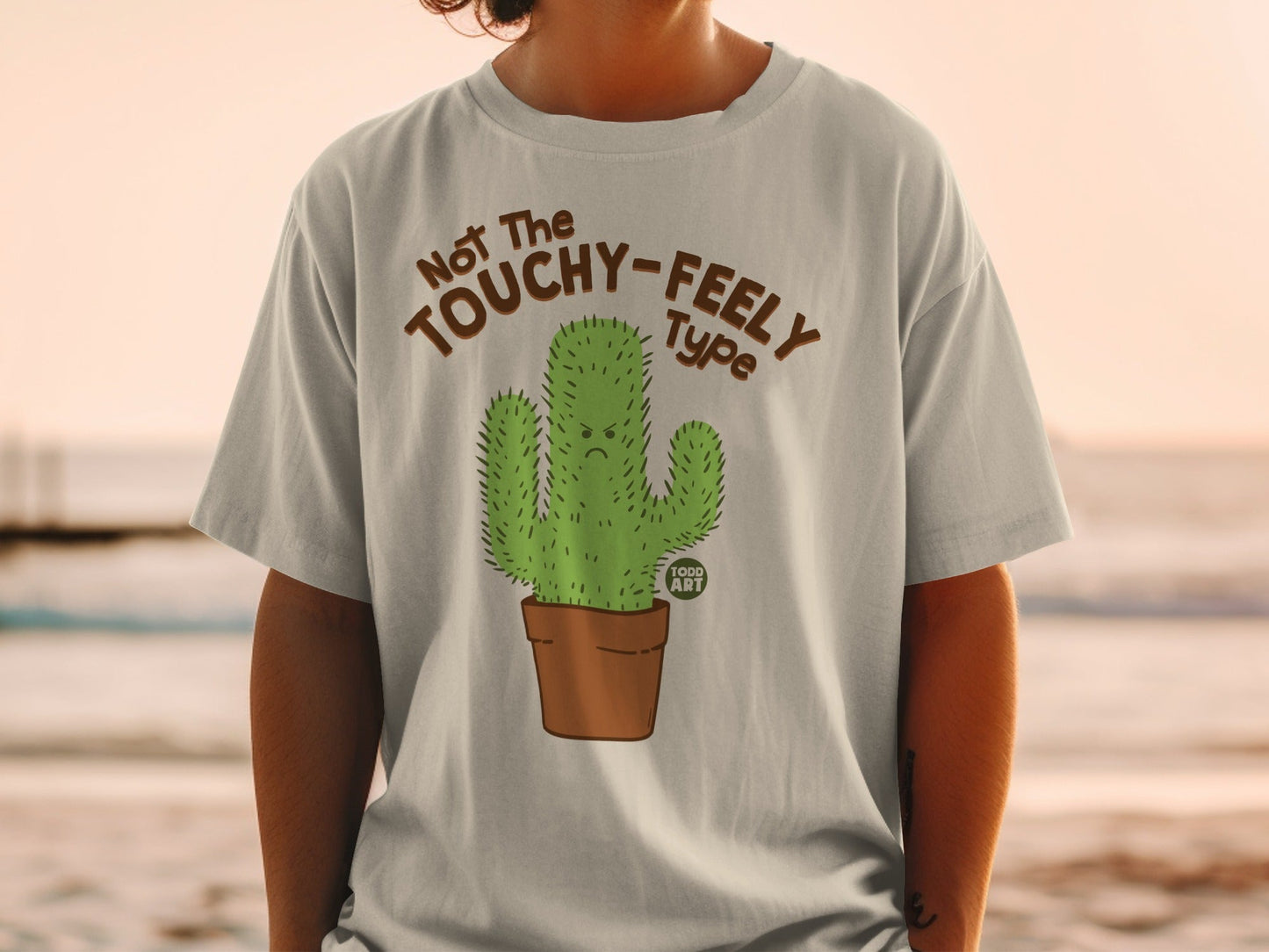Not The Touchy-Feely Type Cactus Graphic T-shirt