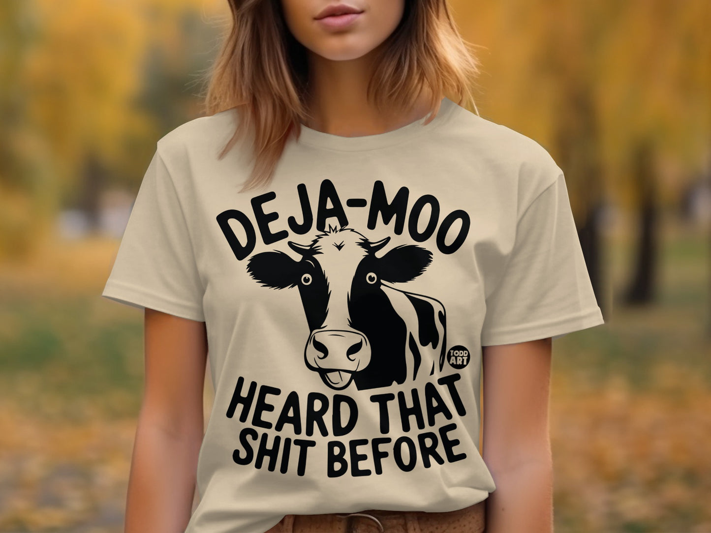 Deja Moo Heard That Before Funny Cow T-shirt