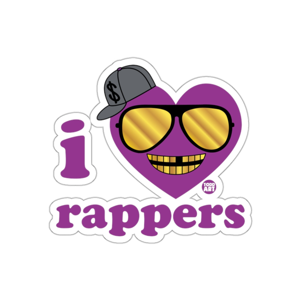 I Heart Rappers Fun Hip Hop Style Sticker