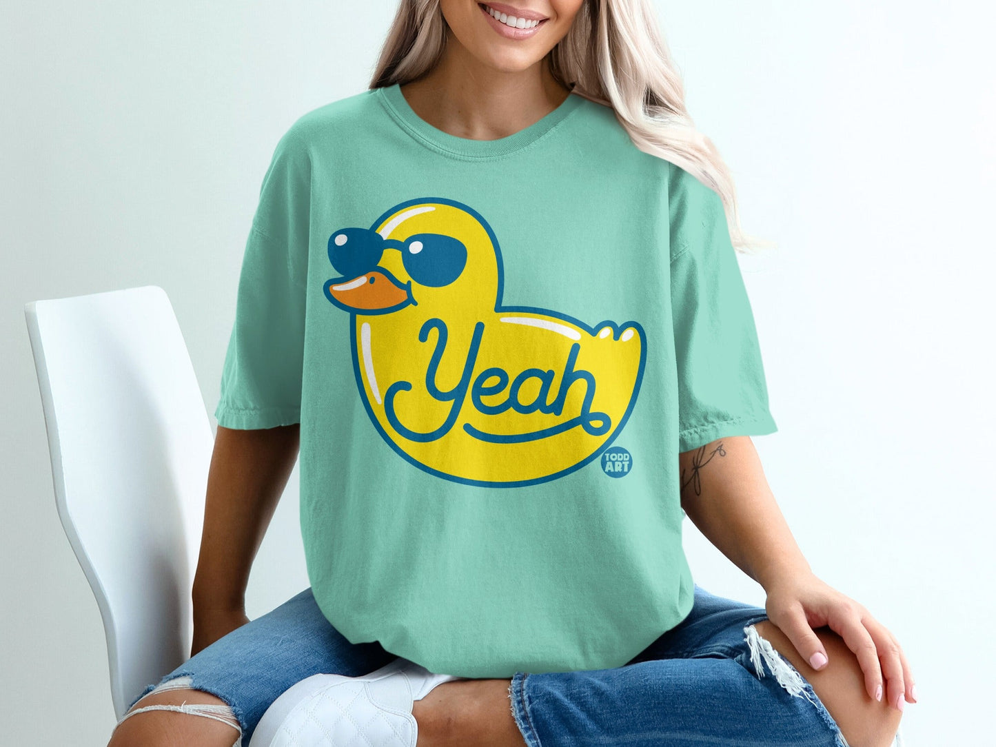 Yeah Yellow Duck with Sunglasses T-Shirt