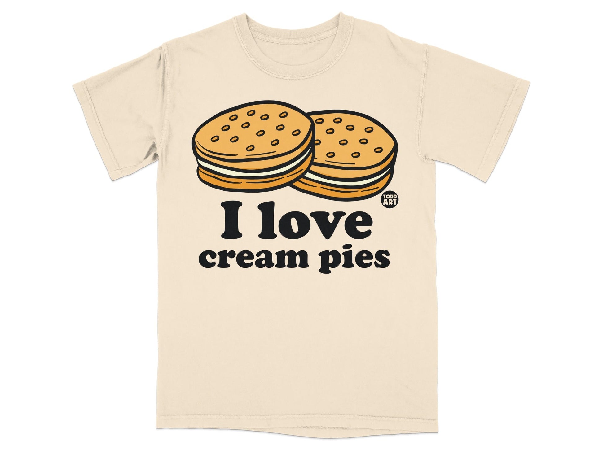 I Love Cream Pies Graphic Tee Ideal for Food Lovers