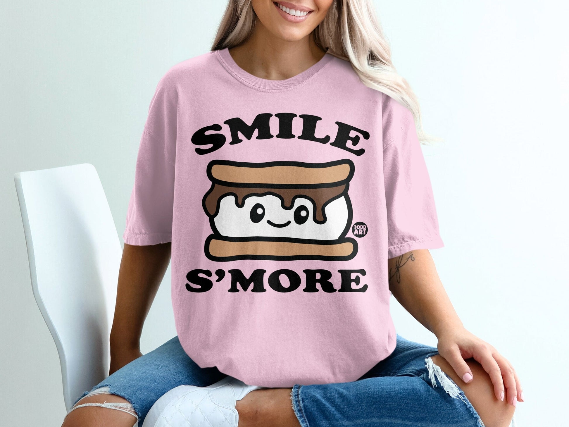 Smile S'more Todd Art Graphic Tee Shirt