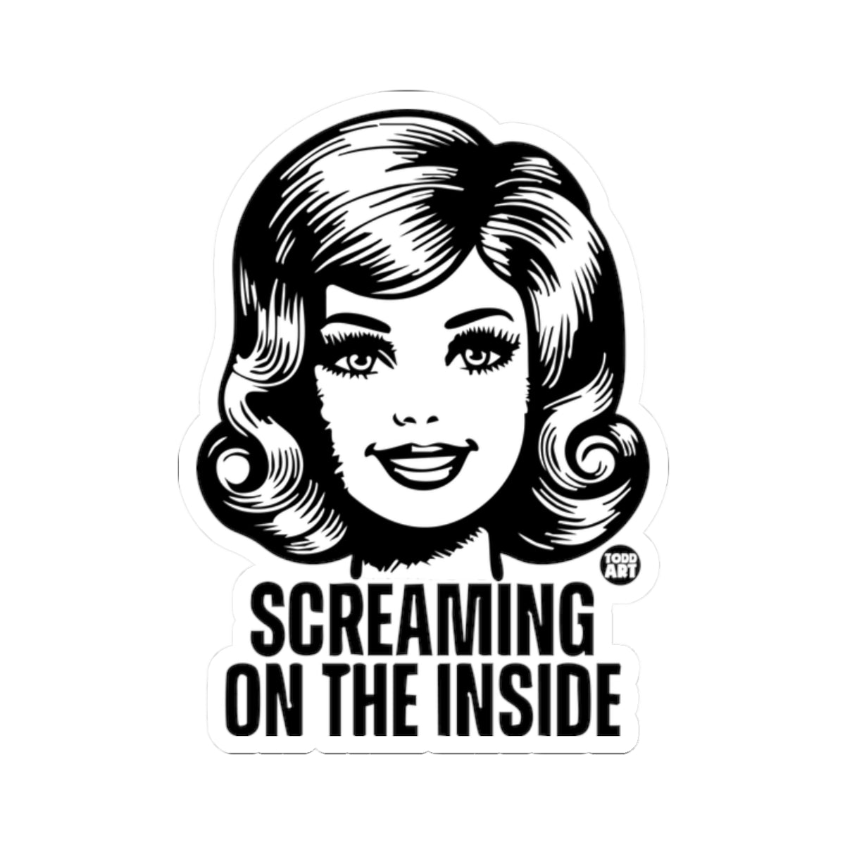 Silent Suffering Todd Art Sticker