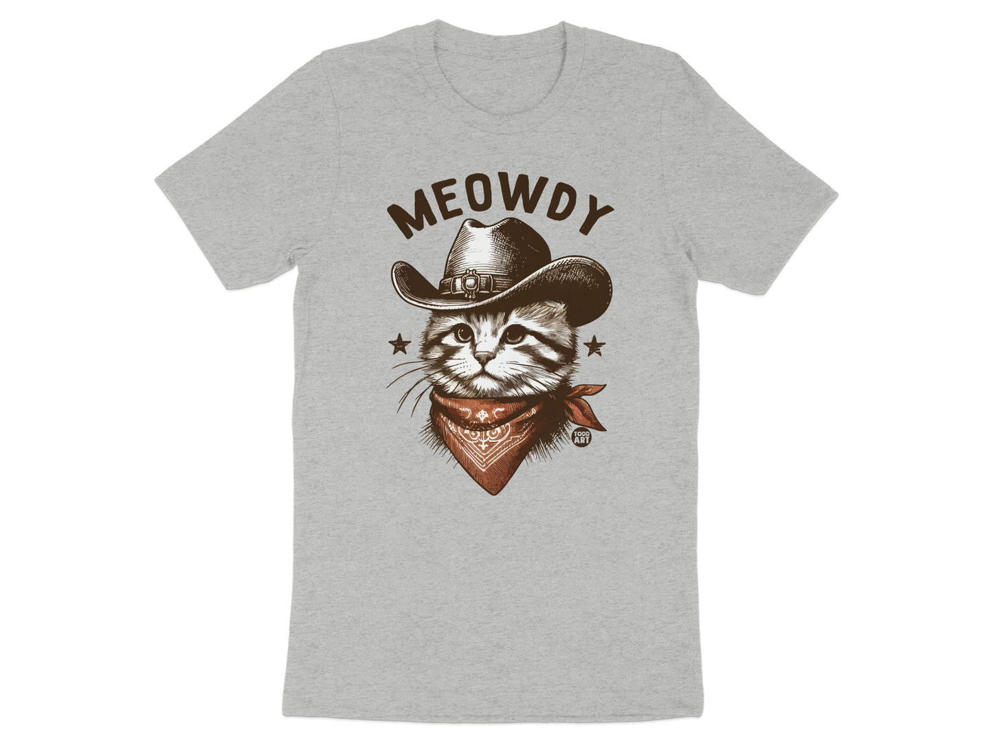 Funny Cat Wearing Cowboy Hat Meowdy T-Shirt