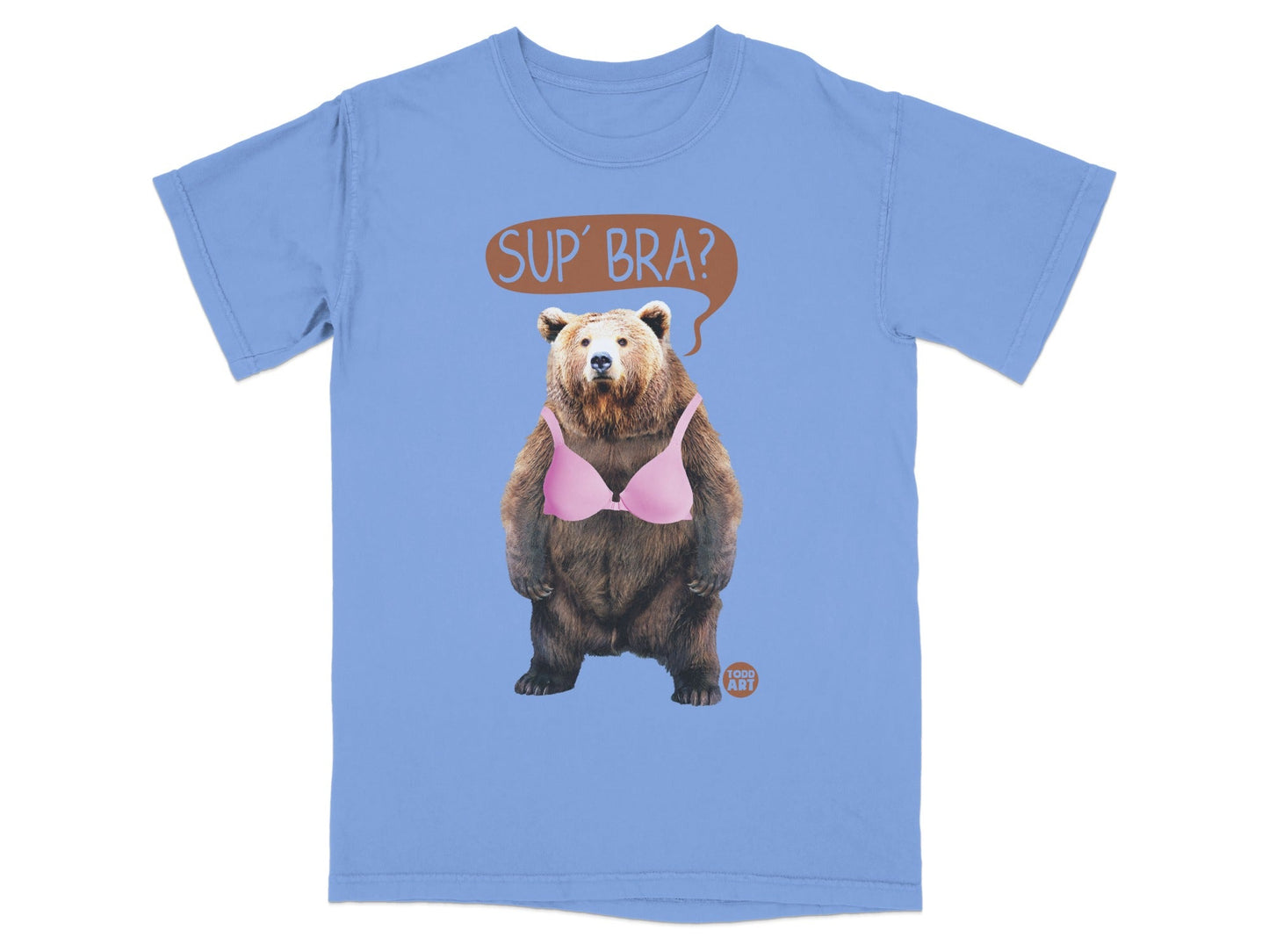 Funny Bear in Bra Sup' Bra? Graphic T-Shirt