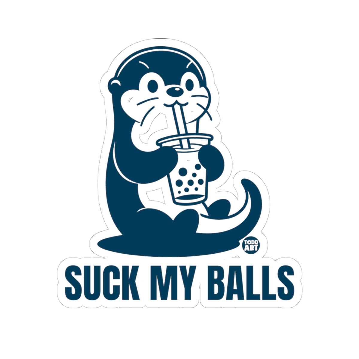 Bubble Tea OtterTodd Art Sticker