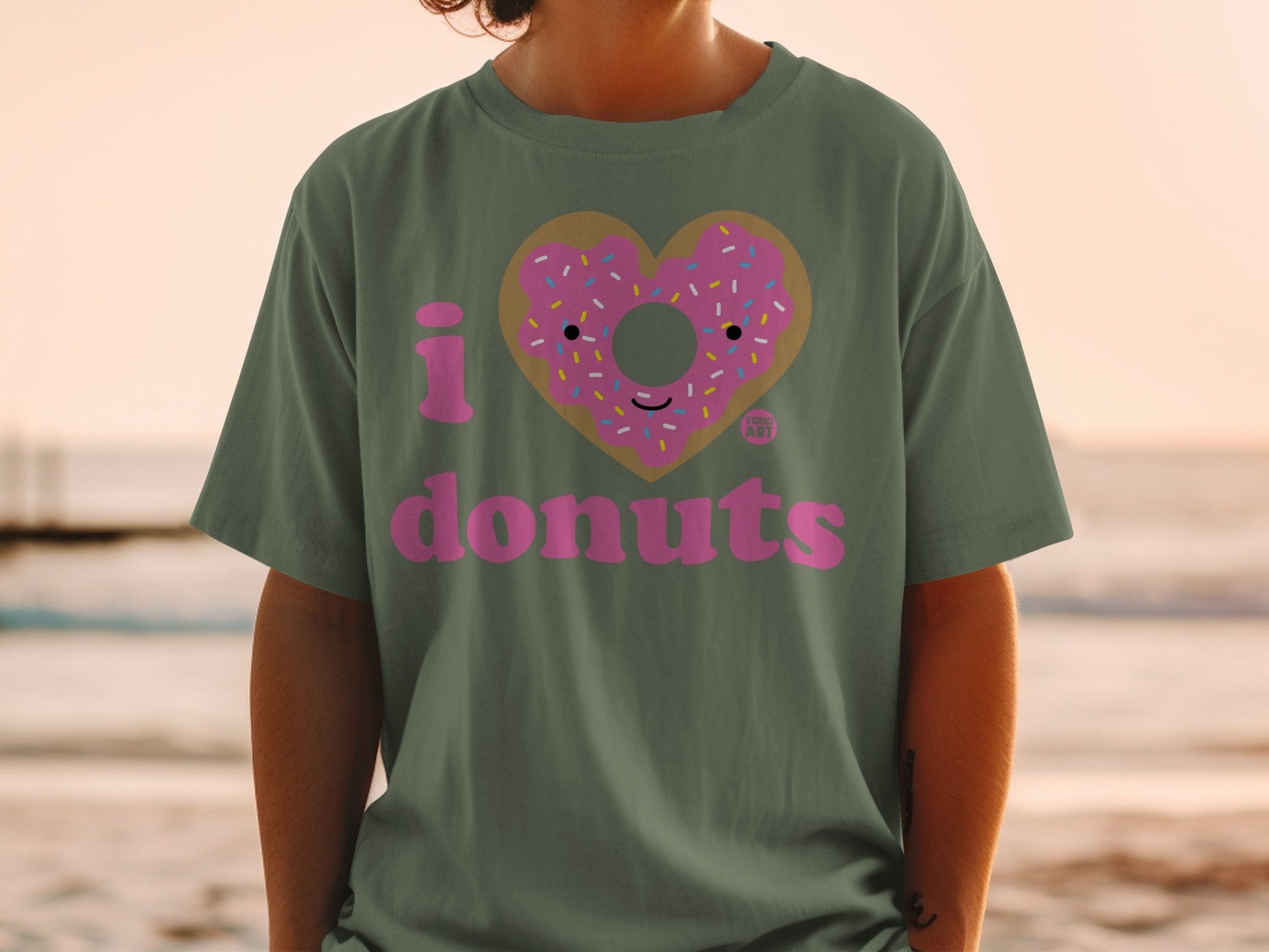 I Donuts Cute Graphic Design Short Sleeve Shirt
