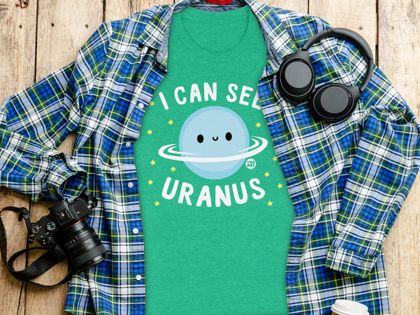 Cute Planet Graphic Tee with Funny Space Quote Shirt