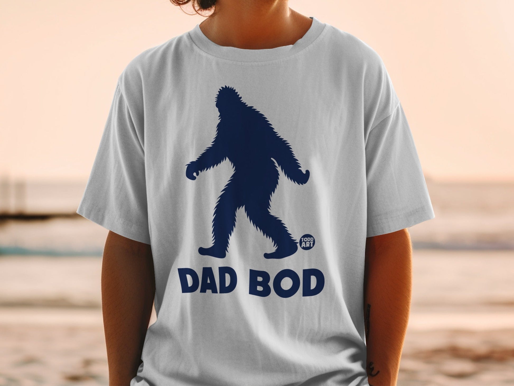 Funny Dad Bod Bigfoot Graphic Design Shirt