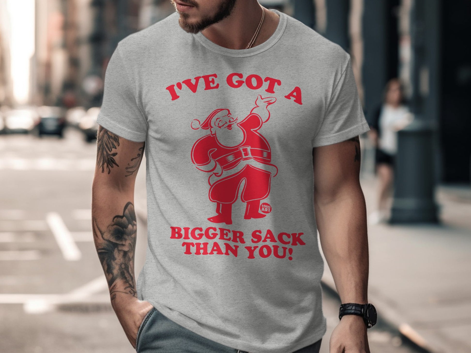 I've Got A Bigger Sack Than You Funny Christmas Shirt