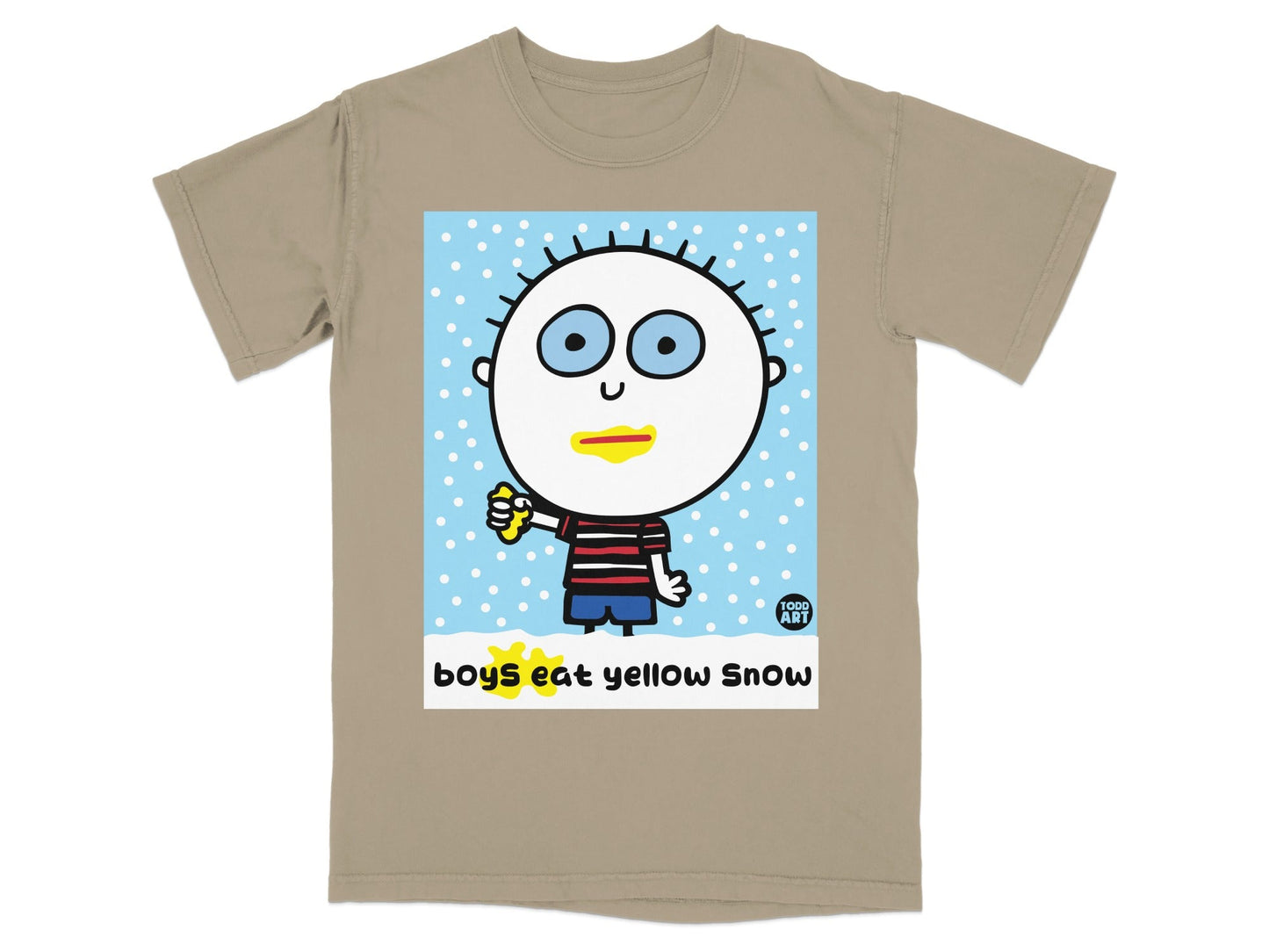 Boys Eat Yellow Snow Graphic T-Shirt Design Todd Art