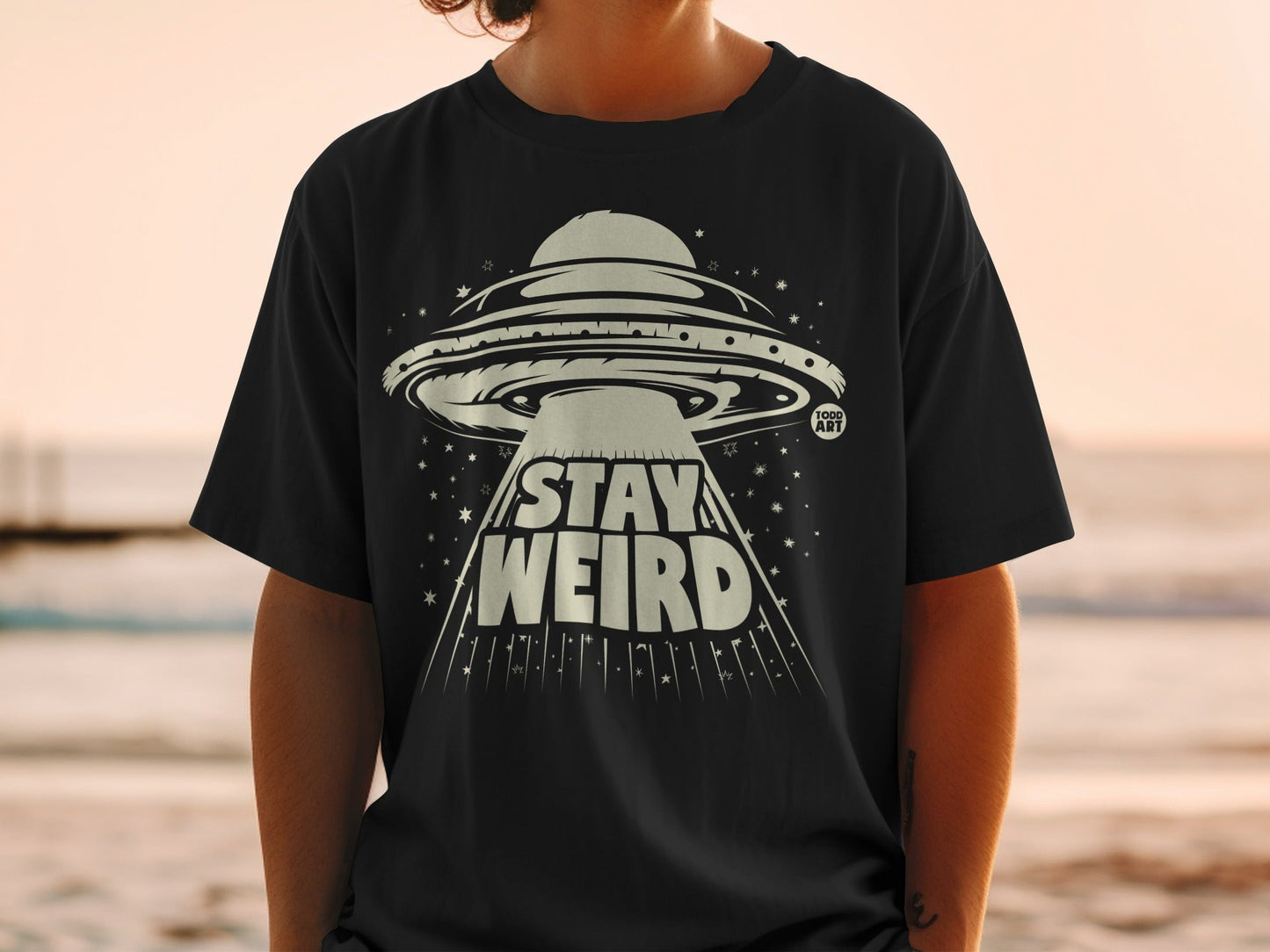 Stay Weird UFO Graphic T-Shirt for Unique Style