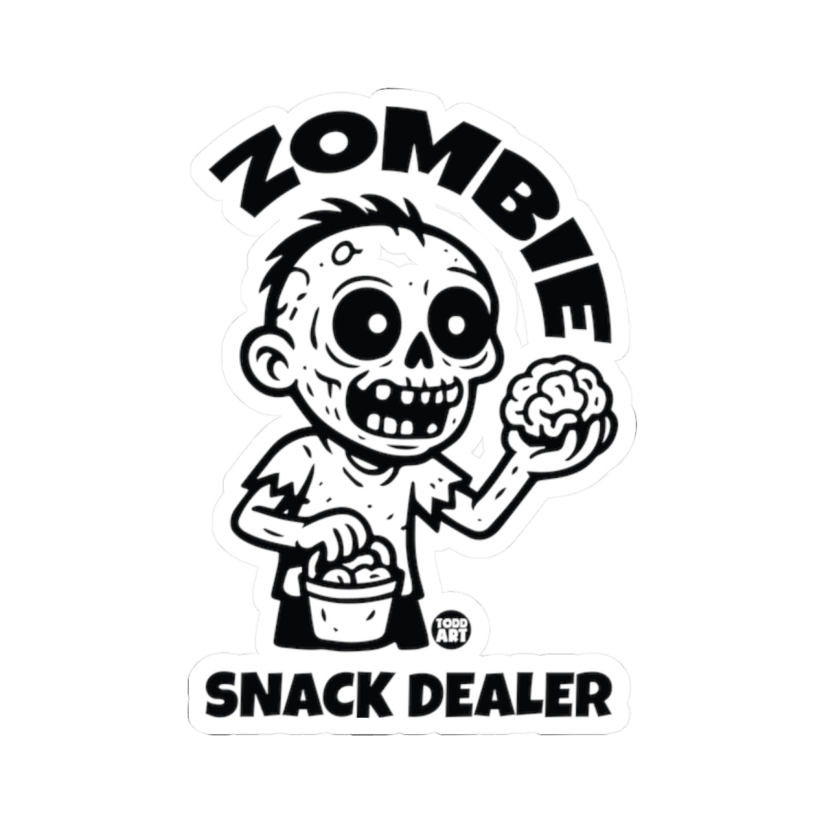 Zombie Snack DealerTodd Art Sticker
