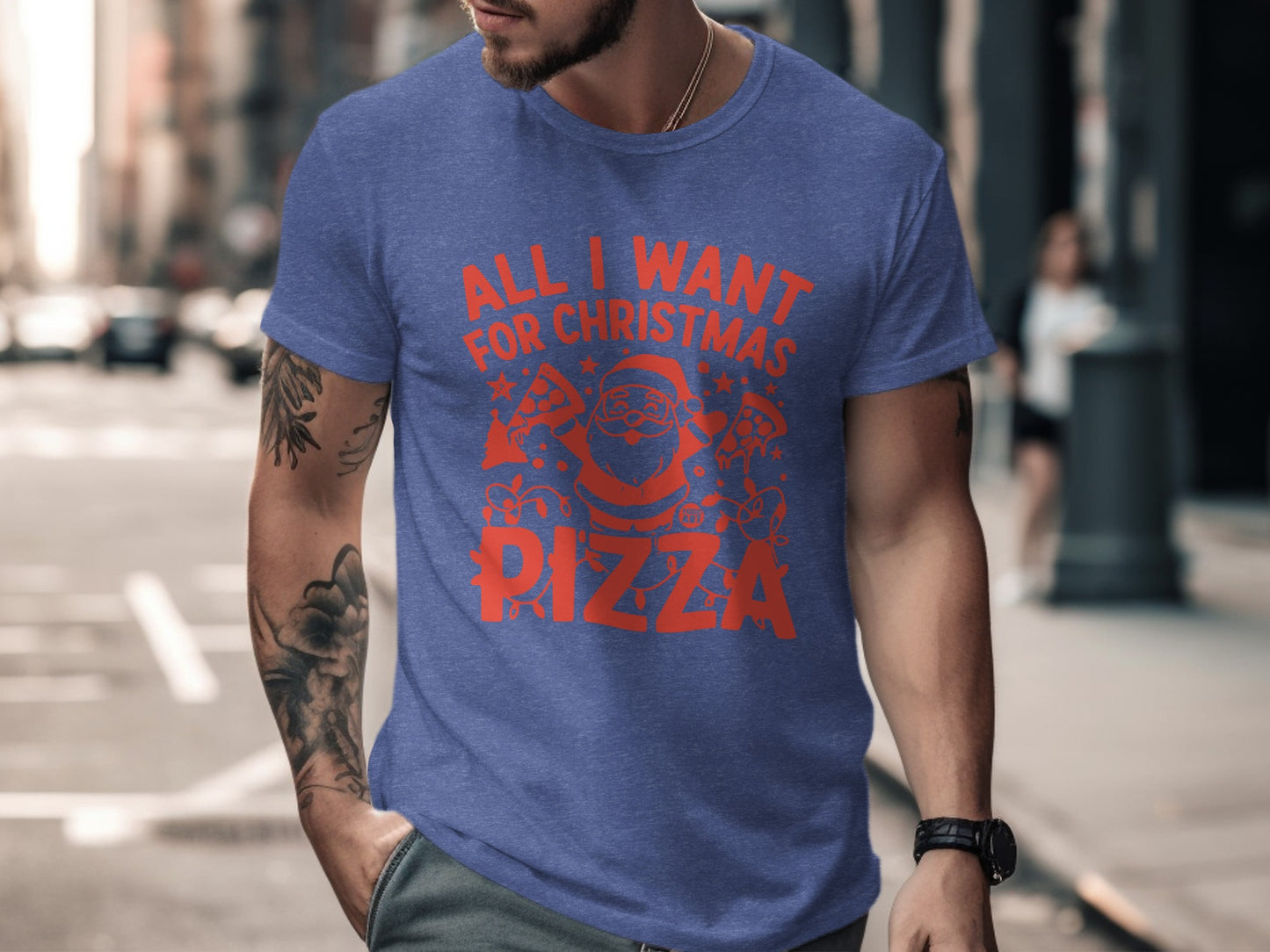 All I Want For Christmas Is Pizza T-shirt