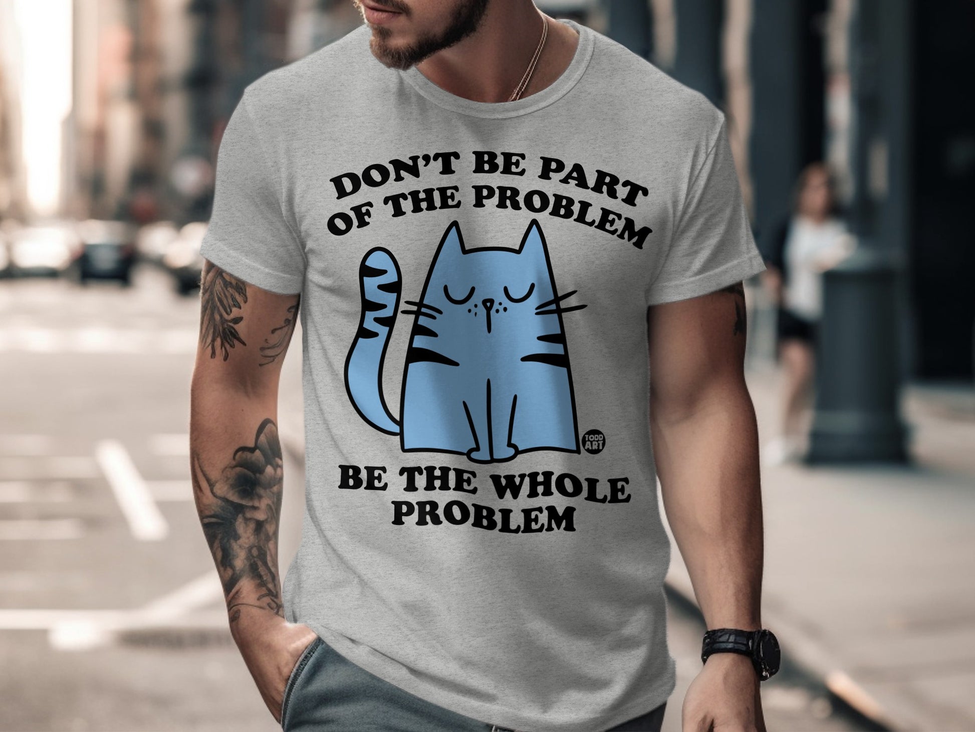 Be The Whole Problem Cat Graphic T-Shirt