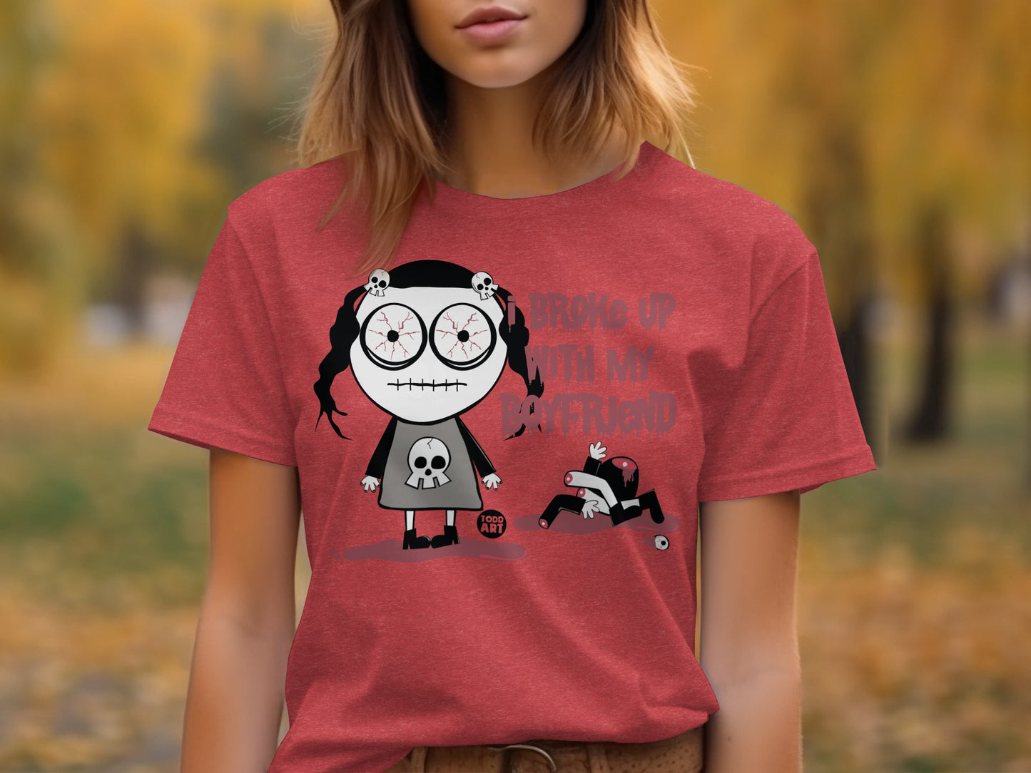 I Broke Up With My Boyfriend Halloween T-Shirt