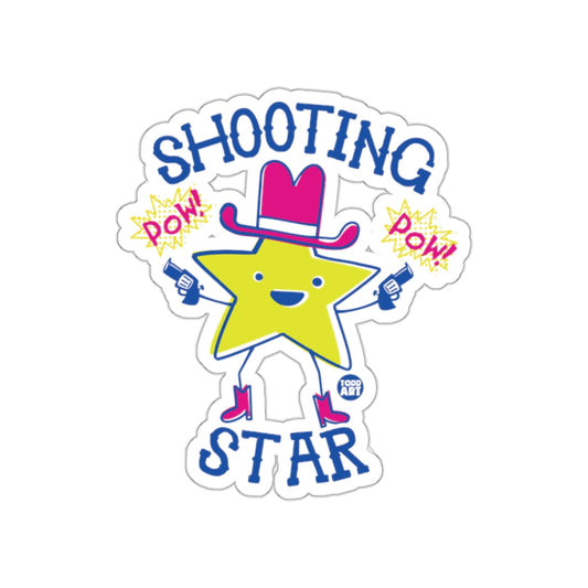 Shooting Star Cartoon Character with Pink Hat Sticker
