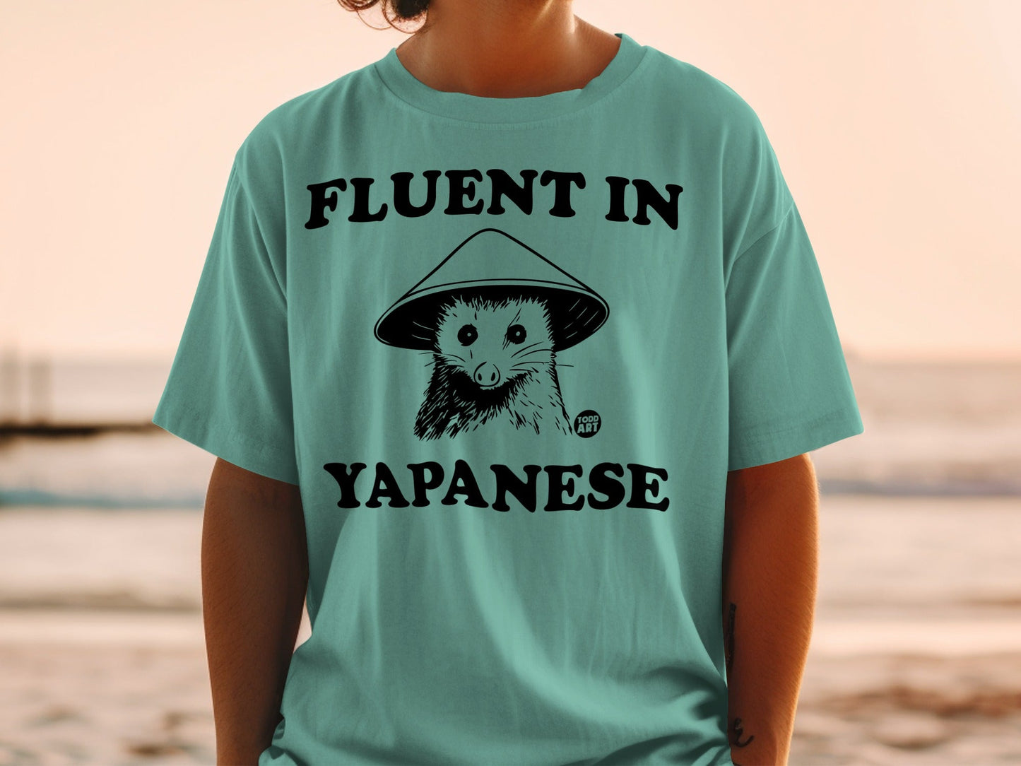 Fluent In Yapanese T-shirt with Cute Animal Design