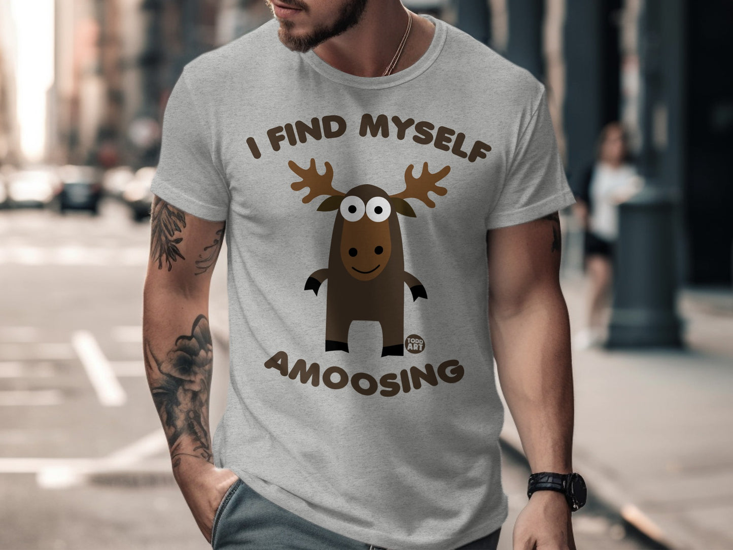 I Find Myself Amoosing Funny Moose T-Shirt
