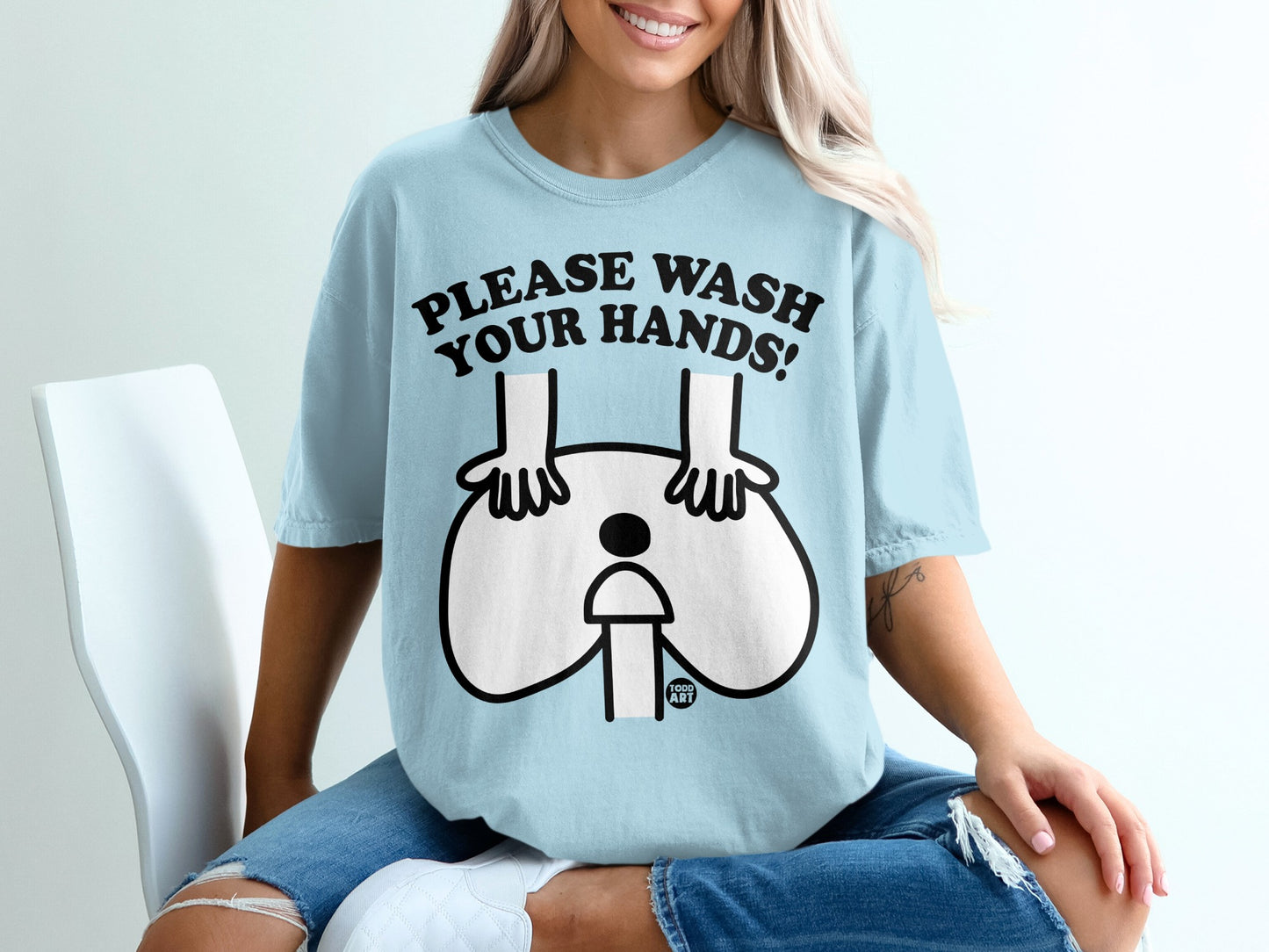 Please Wash Your Hands Humorous Graphic Tee product type