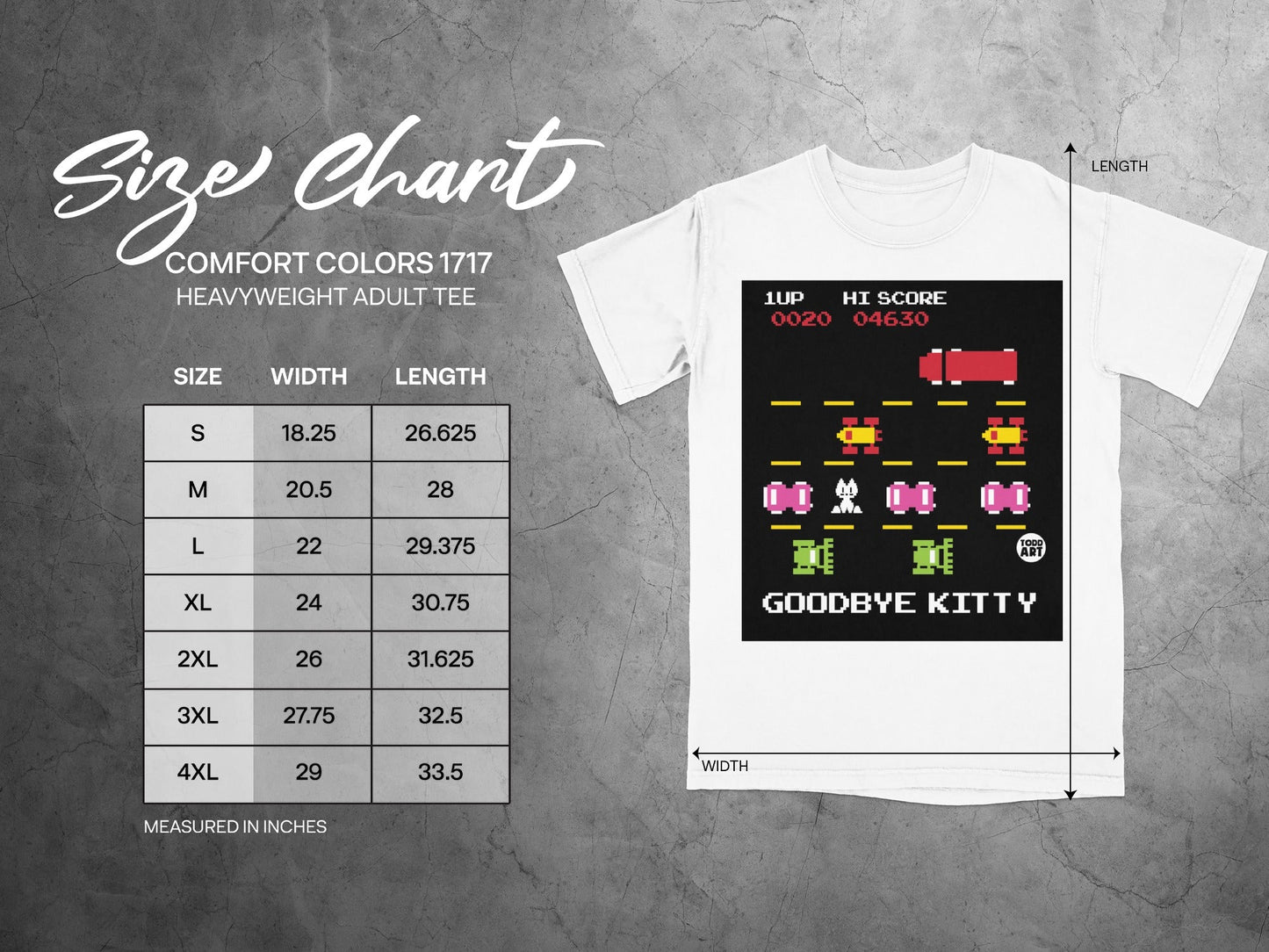 Retro Arcade Goodbye Kitty Graphic Tee