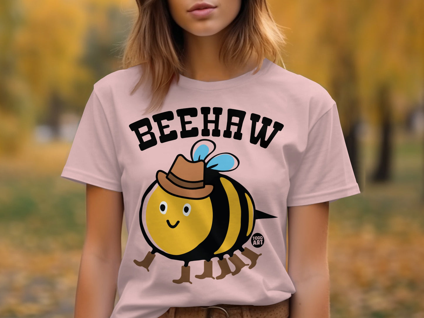 Beehaw Cute Cartoon Bee with Hat and Boots Shirt