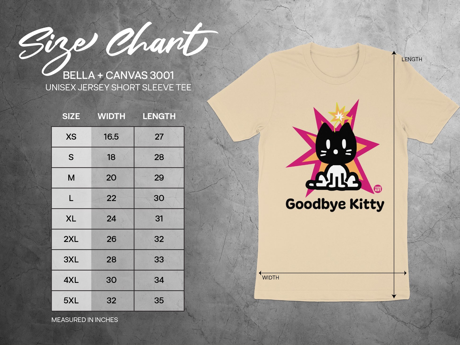 Goodbye Kitty Graphic Tee Short Sleeve Shirt