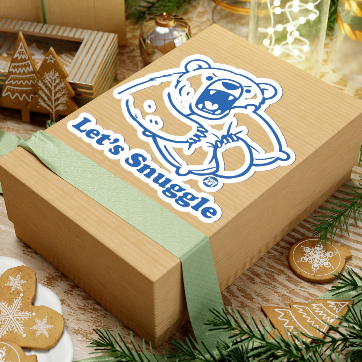 Let's SnuggleTodd Art Sticker
