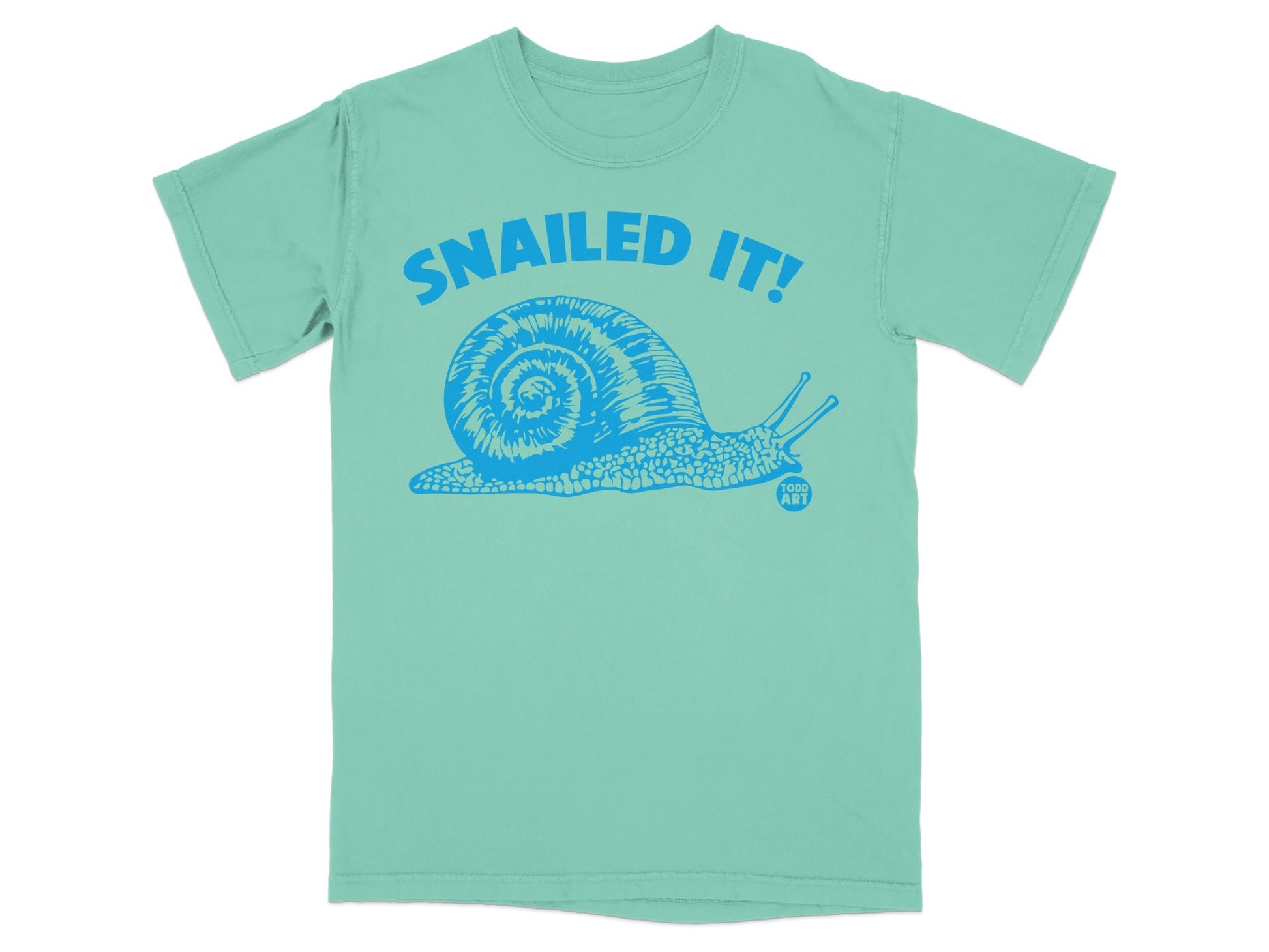 Snailed It Blue Snail Design Fun Humor T-Shirt