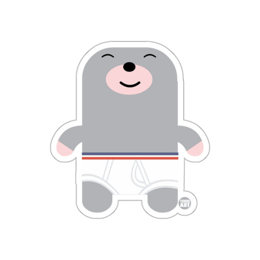 Happy Cartoon Bear Design Sticker for Kids