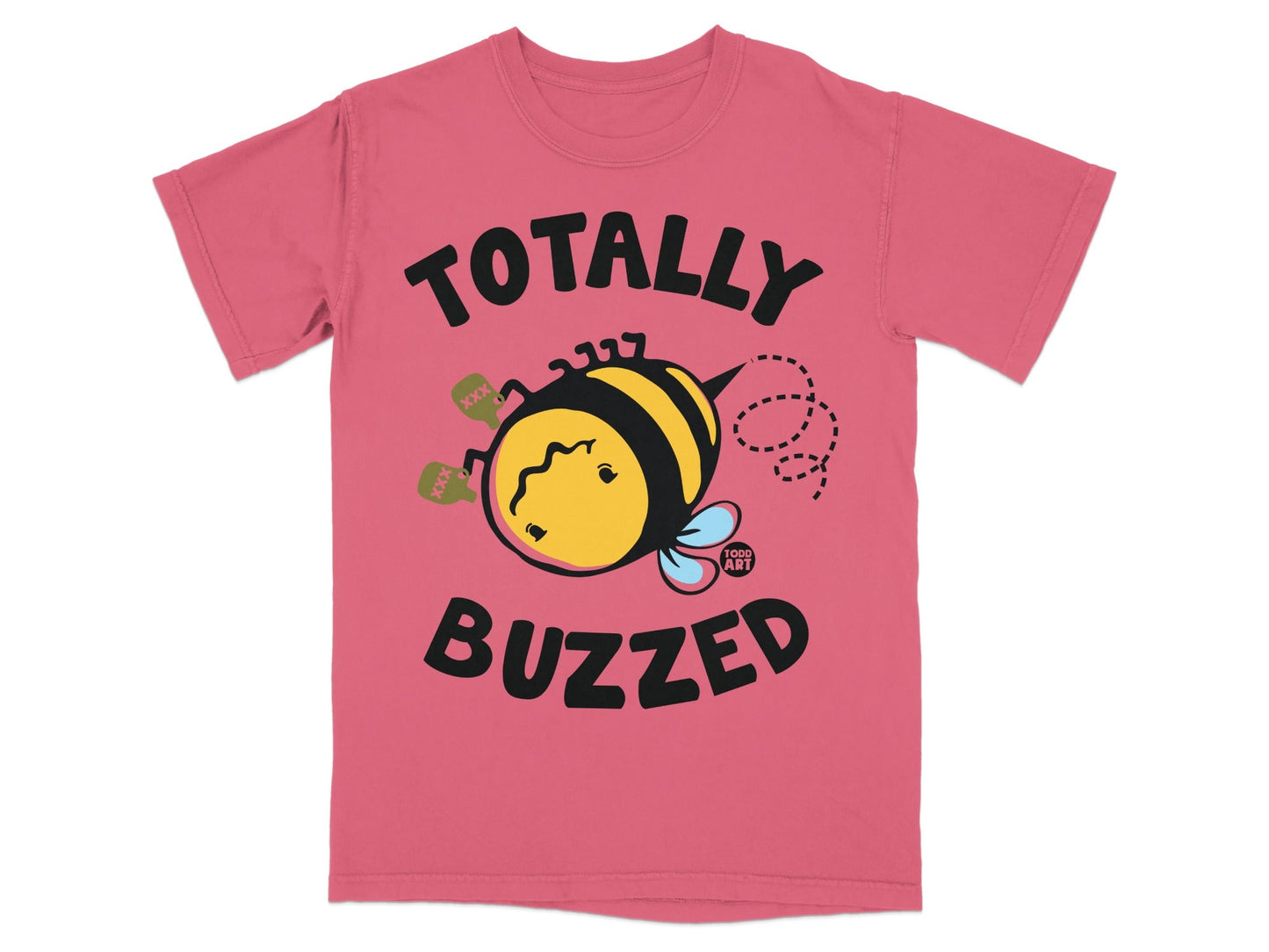 Totally Buzzed Funny Bee Graphic T-shirt