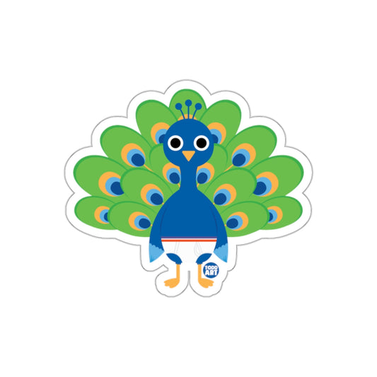 Colorful Peacock Graphic Sticker Todd Art Design