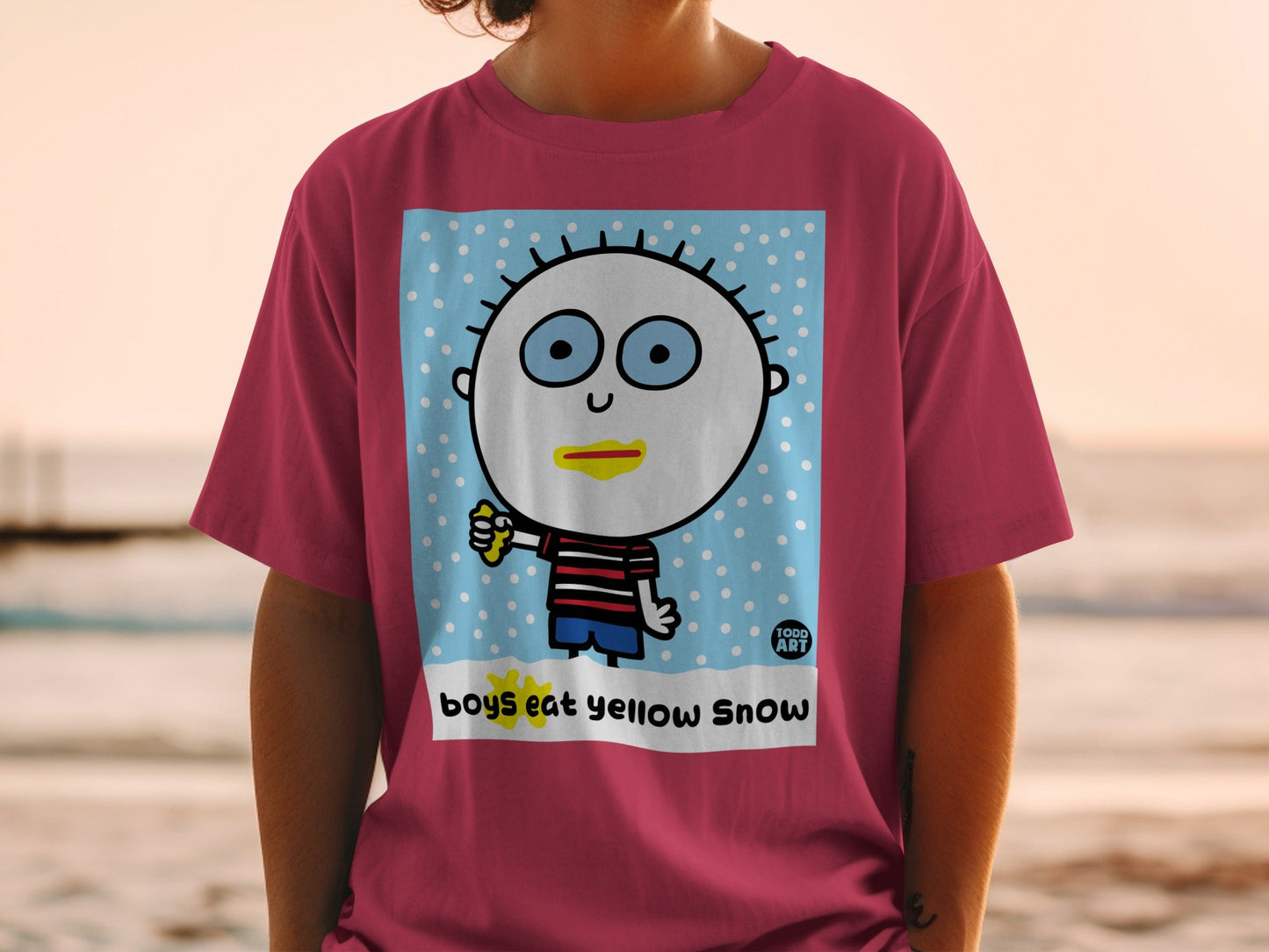 Boys Eat Yellow Snow Todd Art Graphic T-Shirt