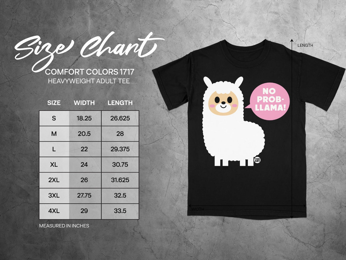 No Prob-llama Comfort Colors 1717 Adult Tee Shirt
