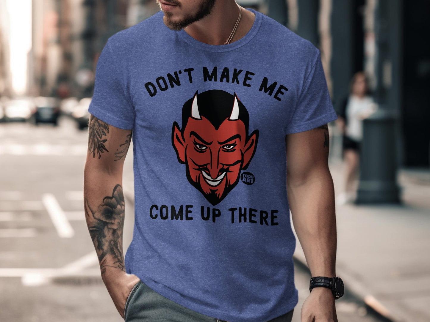 Don't Make Me Come Up There Devil Graphic Shirt