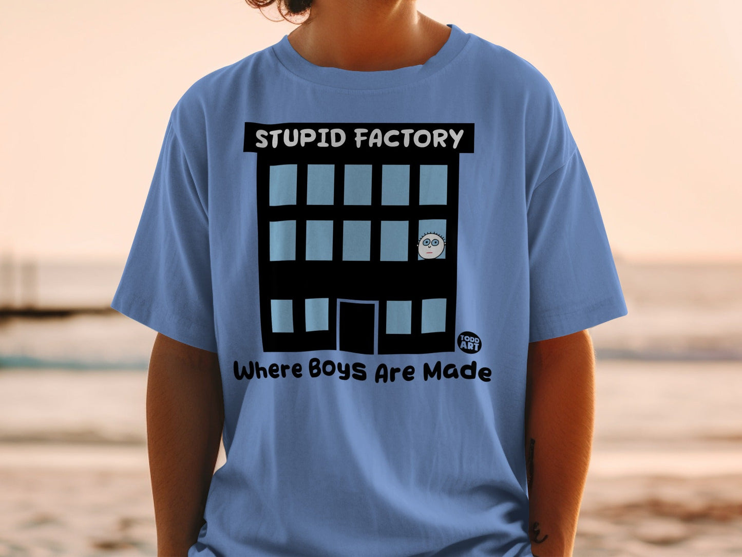 Stupid Factory Where Boys Are Made Graphic T-Shirt