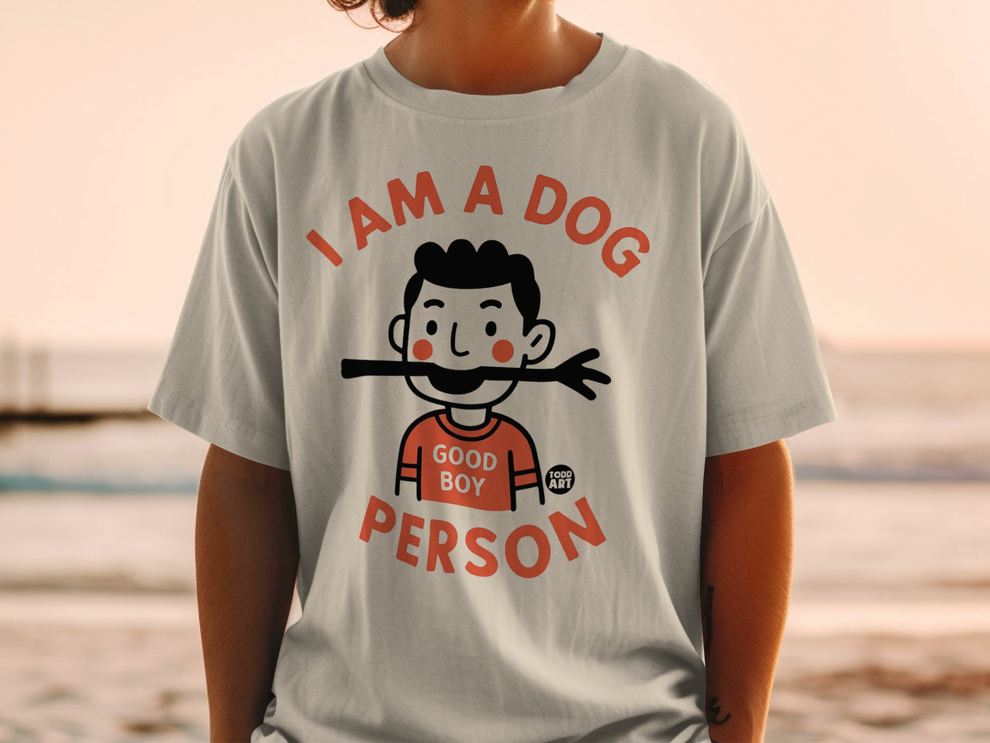 I Am A Dog Person Good Boy T-Shirt Fun Graphic Tee