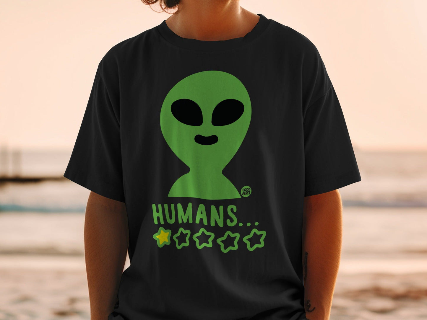 Humans One Star Alien Graphic Tee Shirt Product