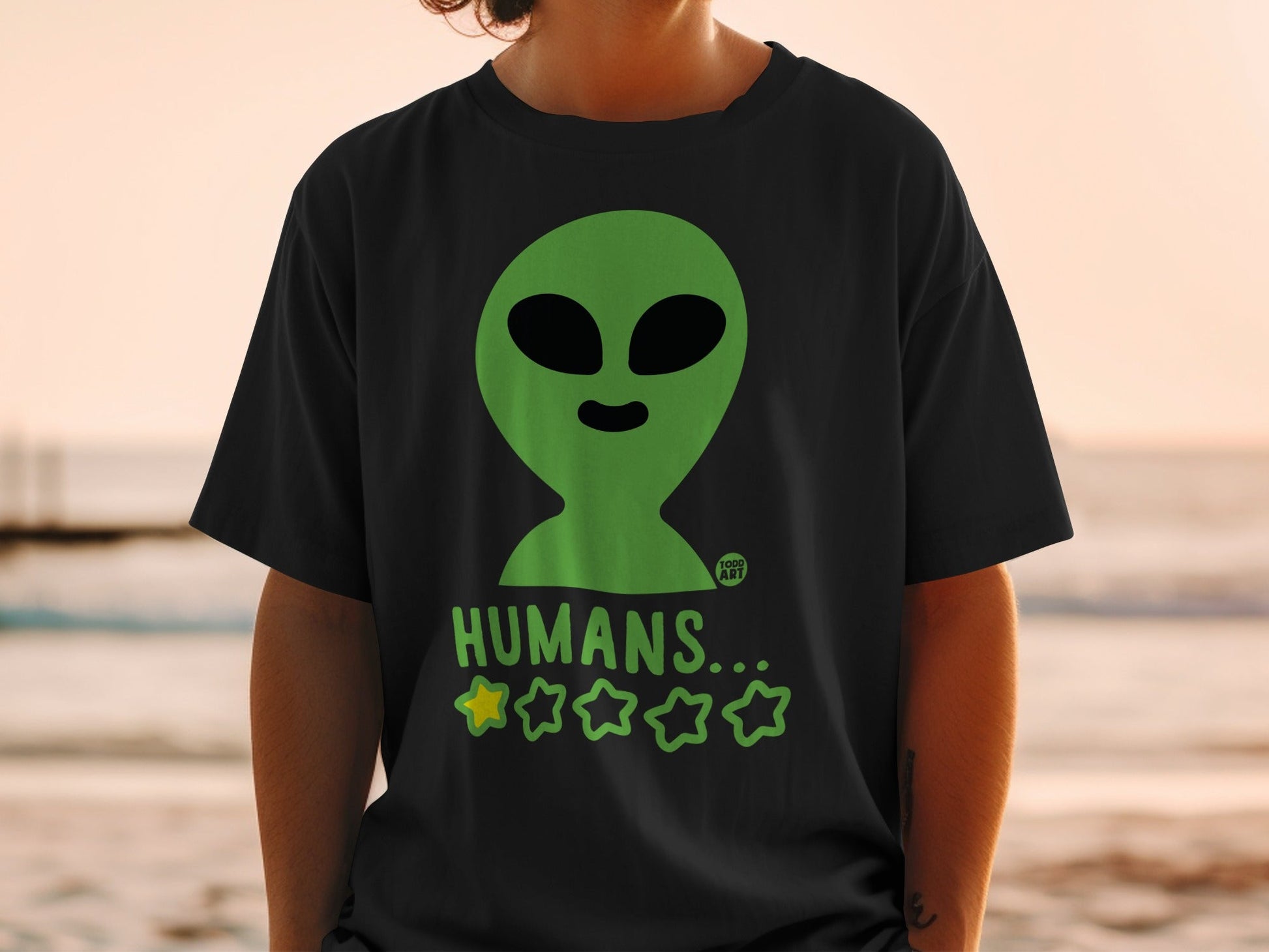 Humans One Star Alien Graphic Tee Shirt Product