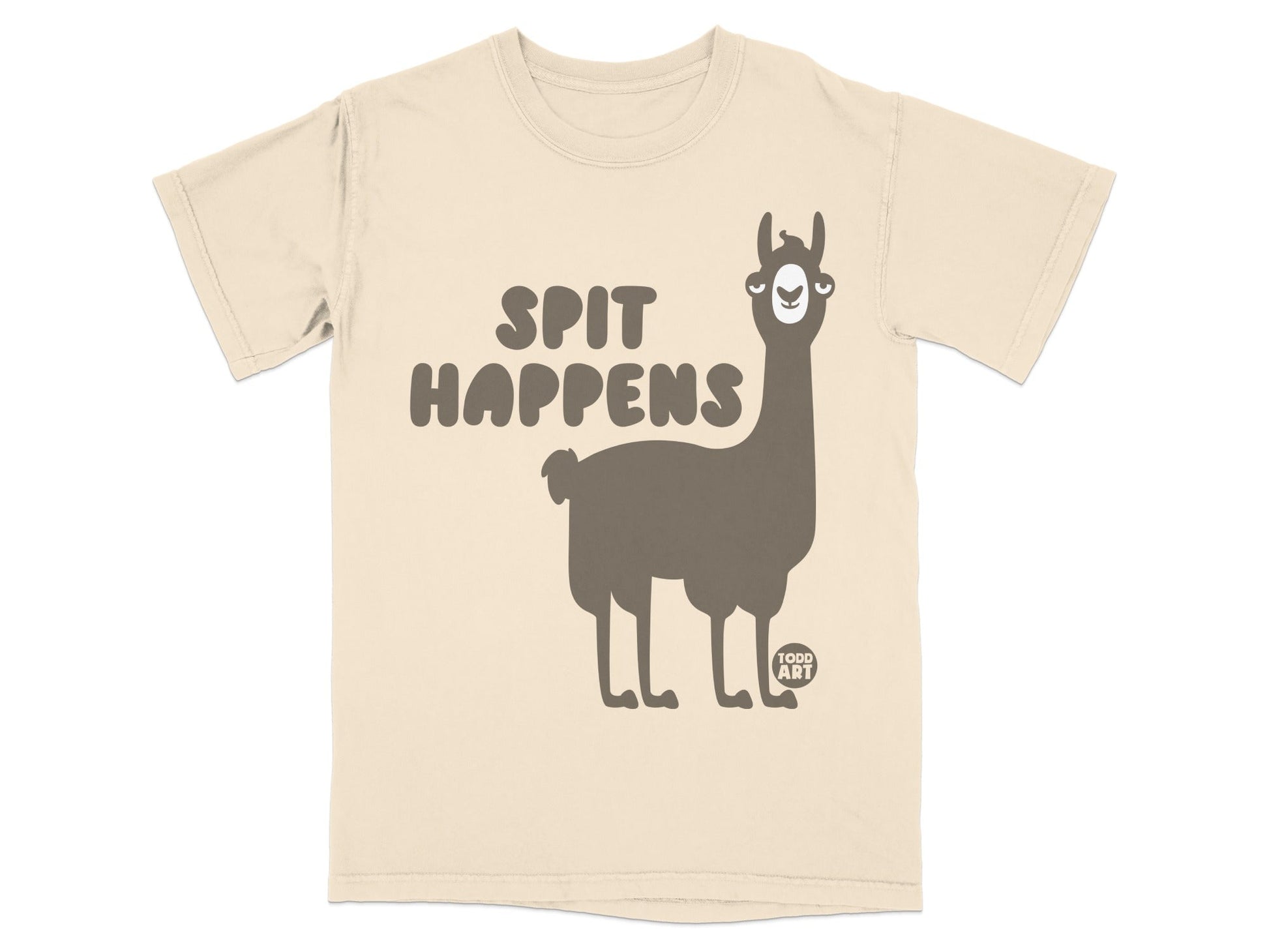 Spit Happens Funny Llama T-Shirt for Llama Lovers Tee